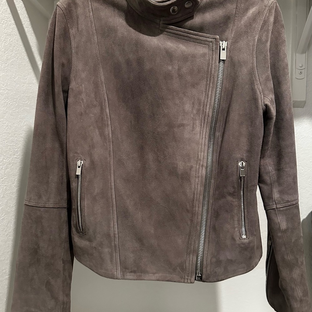 Women's Taupe Suede Jacket